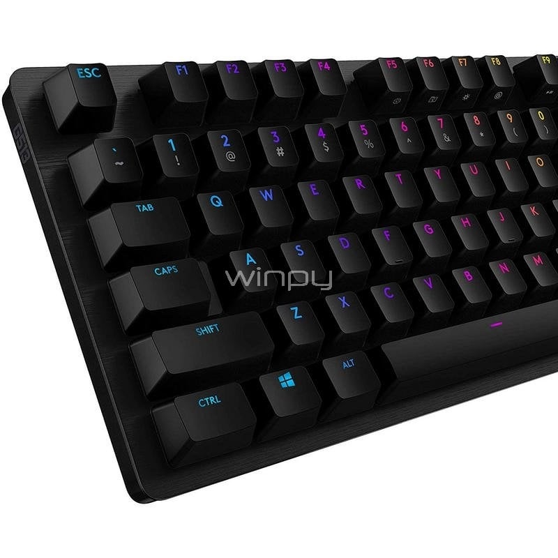 Teclado Mecánico Logitech G513 RGB Carbon (GX Brown Táctil, Reposamanos, Español, USB)