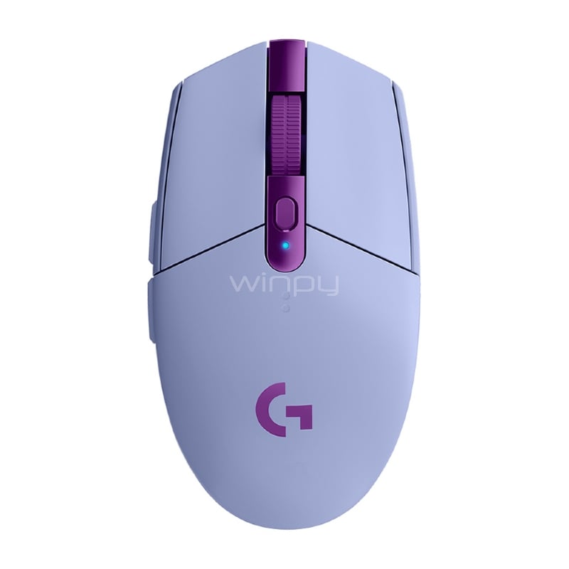 Mouse Gamer Logitech G305 Lightspeed (Inalámbrico, 1ms, 12.000dpi, 6 botones, Lila)