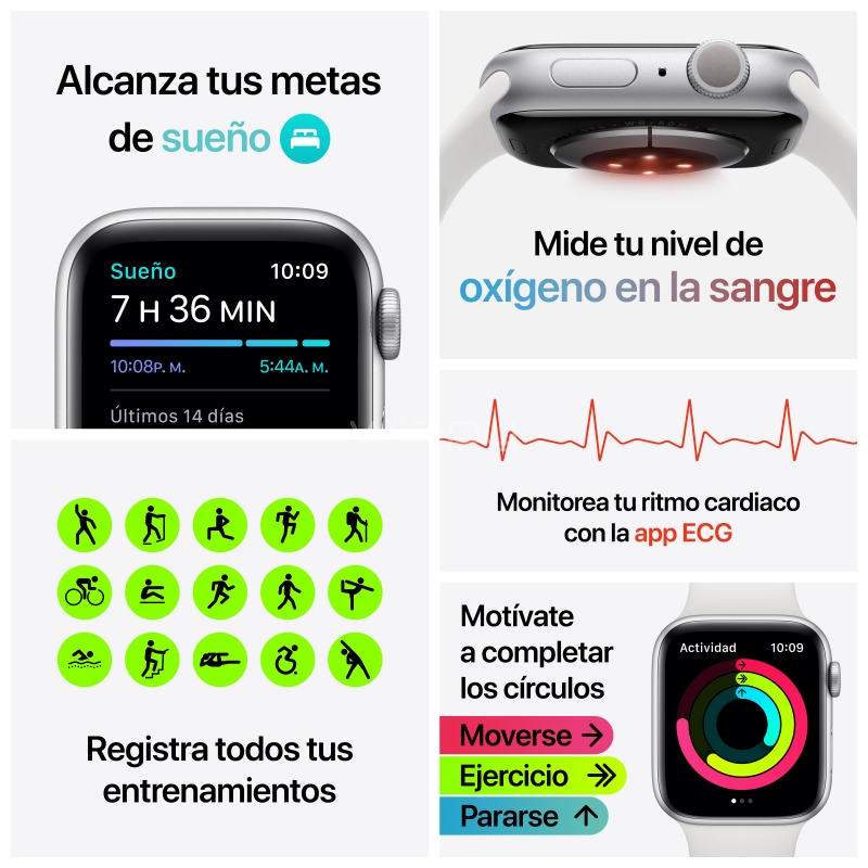 SmartWatch Apple Watch S6 GPS (40mm, Case Azul de Aluminio, Correa Deep Navy Sport)