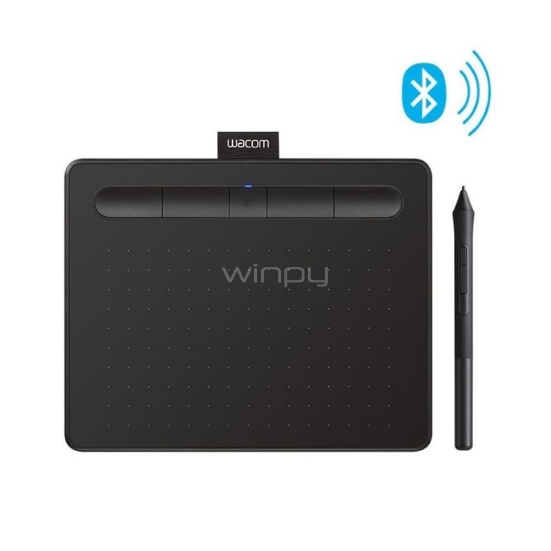 Tableta Digitalizadora Wacom Intuos Creative Pen Bluetooth (Mediano, Lápiz, Negro)