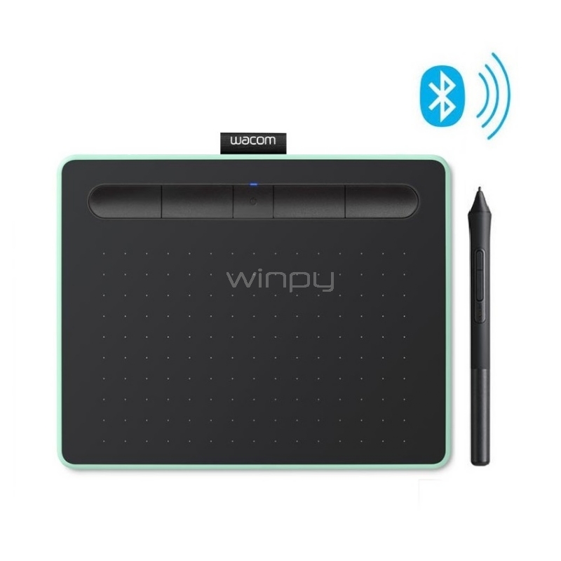 Tableta Digitalizadora Wacom Intuos Creative Pen Bluetooth (Mediano, Lápiz, Verde Pistacho)
