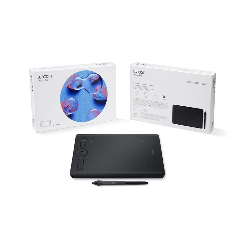 Tableta Digitalizadora Wacom Intuos Pro Inalámbrico (Pequeño, USB/Bluetooth, Negro)