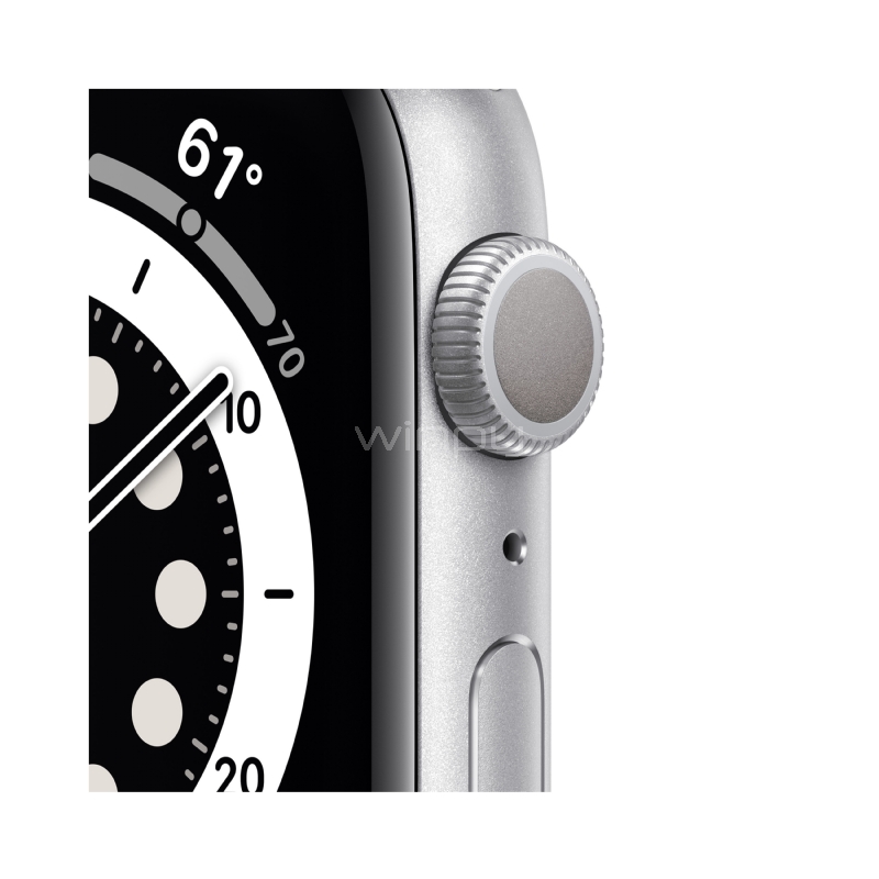 SmartWatch Apple Watch S6 GPS (44mm, Case Plateado Aluminio, Correa Deportiva Blanca)