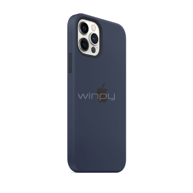 Funda de Silicona Apple para iPhone 12 y iPhone 12 Pro (MagSafe, Azul Marino)