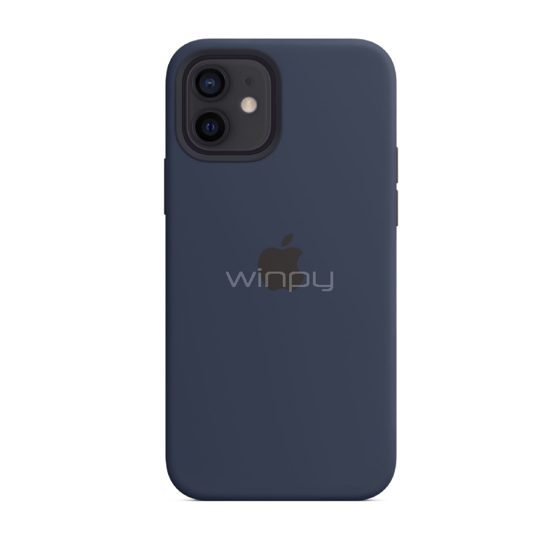 Funda de Silicona Apple para iPhone 12 y iPhone 12 Pro (MagSafe, Azul Marino)
