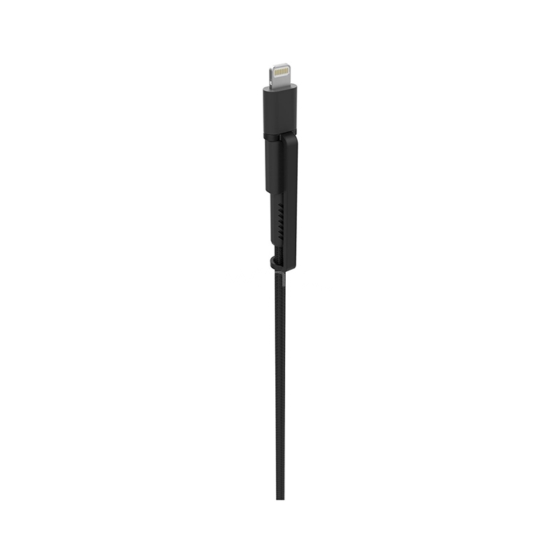 Cable Mophie Pro Lightning/Micro-USB a USB-A (1.2m, Negro)