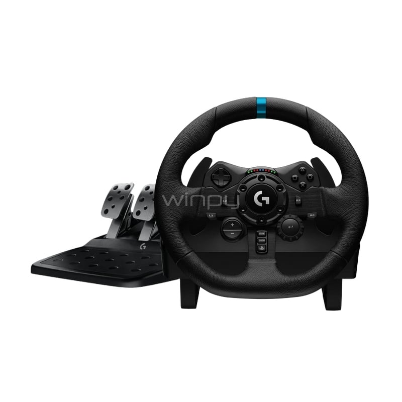 Volante y Pedales Logitech G923 TrueForce para PC y PS4 (Doble Embrague, Negro)