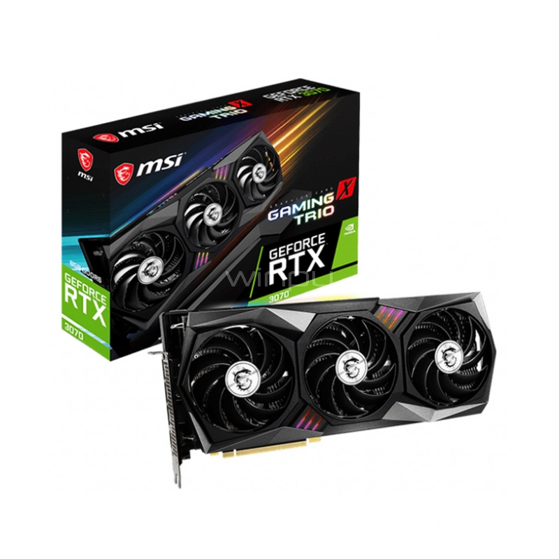 Tarjeta gráfica MSI GeForce RTX 3070 GAMING X TRIO de 8GB GDDR6