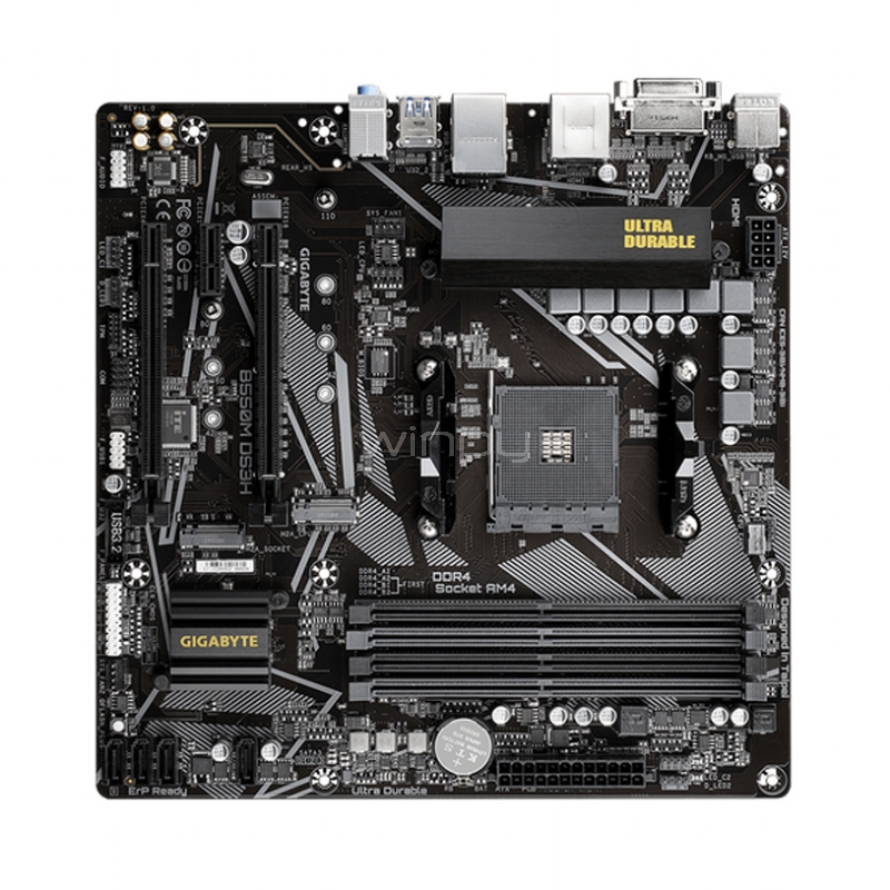 Placa Madre Gigabyte B550M DS3H Ultra Durable (AM4, DDR4 2133/4400MHz, M.2, RGB, MicroATX)