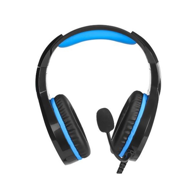 audífonos gamer hp dhe-8010 (led, jack 3.5mm, usb, negro/azul)