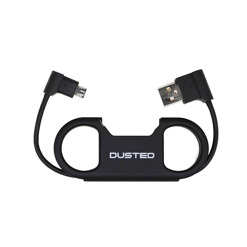 Llavero Dusted Multifunción con Cable USB a MicroUSB (Negro)