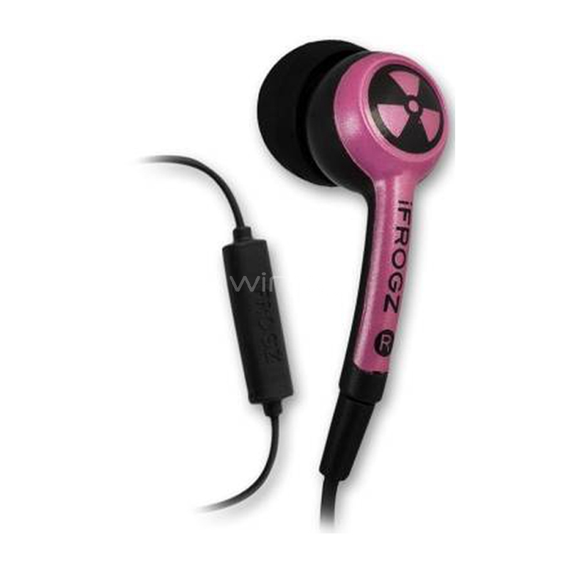 Auriculares iFrogz Pollution In Ear (Jack 3.5mm, Rosado)