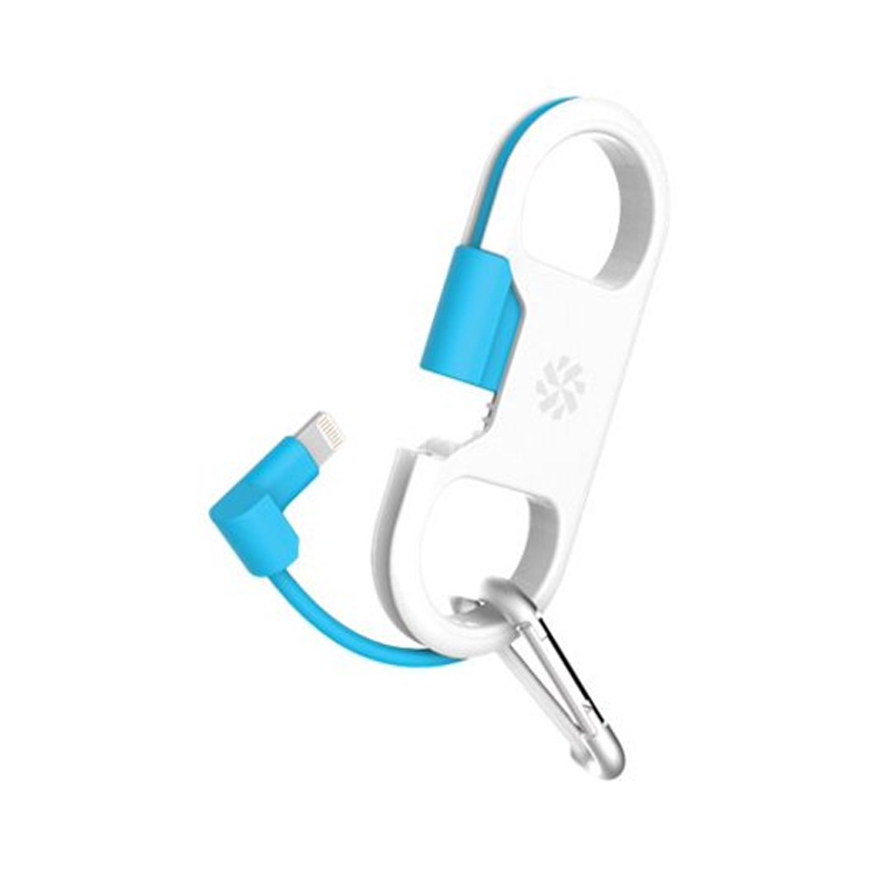Llavero Kanex con Cable USB + Lightning (Blanco y Azul)