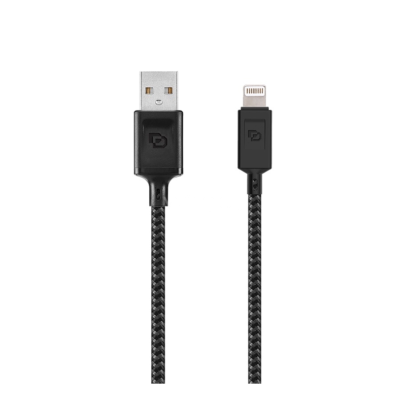 Cable Dusted Rugged de USB-A a Lightning (1.2 Metros, Negro)