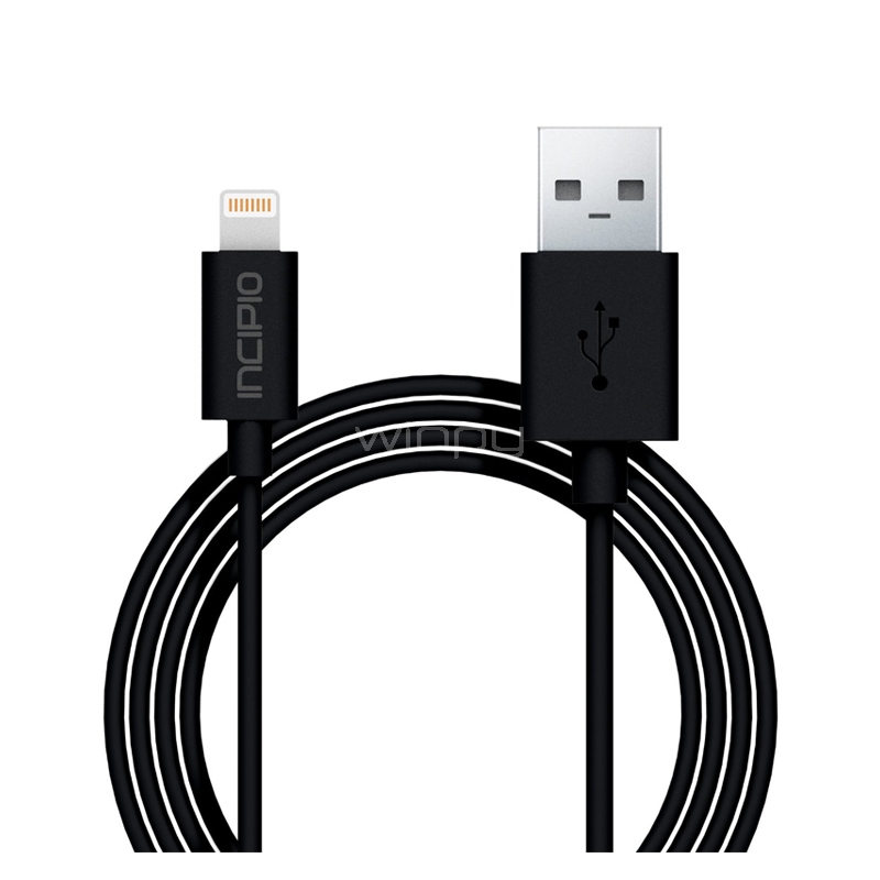 Cable Incipio de Lightning a USB (1.0 Metro, Negro)