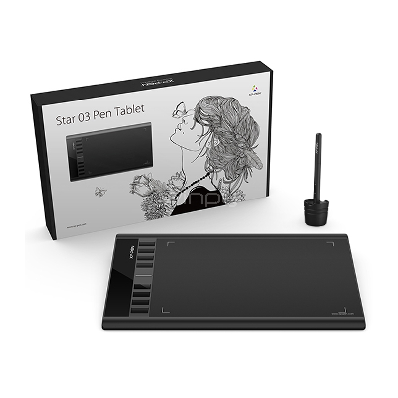 Tableta Digitalizadora XP-Pen Star 03 V2 (Lápiz, Negro)