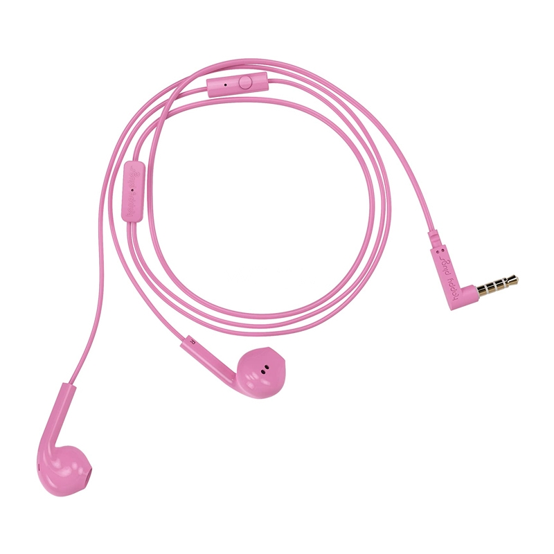 Auriculares Happy Plugs Earbud Plus con Control y Manos Libres (Jack 3.5mm, Rosado)
