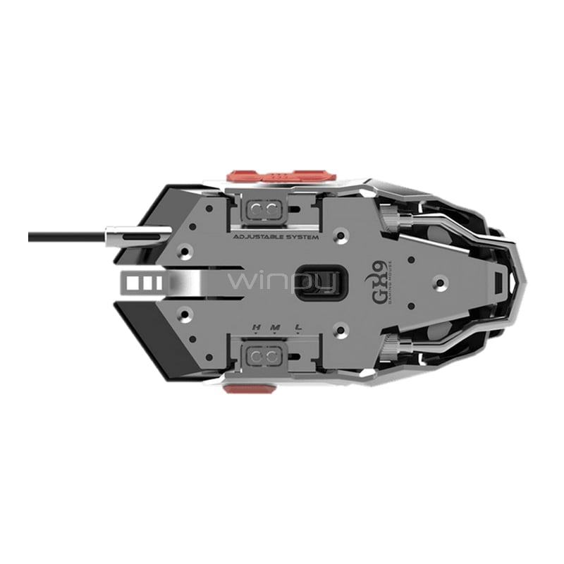 Mouse Gamer GameMax GX-9 (USB, 4000dpi, 10 botones, Negro)