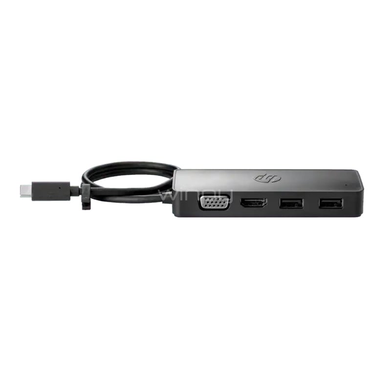 Estación de Acoplamiento HP Travel USB-C G2 (VGA, HDMI, USB x2, Negro)