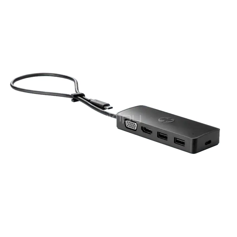 Estación de Acoplamiento HP Travel USB-C G2 (VGA, HDMI, USB x2, Negro)