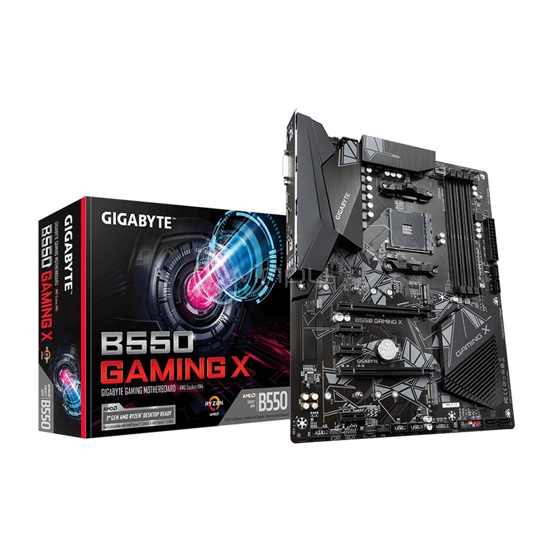 Placa Madre Gigabyte B550 GAMING X (AM4, DDR4, 2133/4400 MHz, M.2, RGB, ATX)