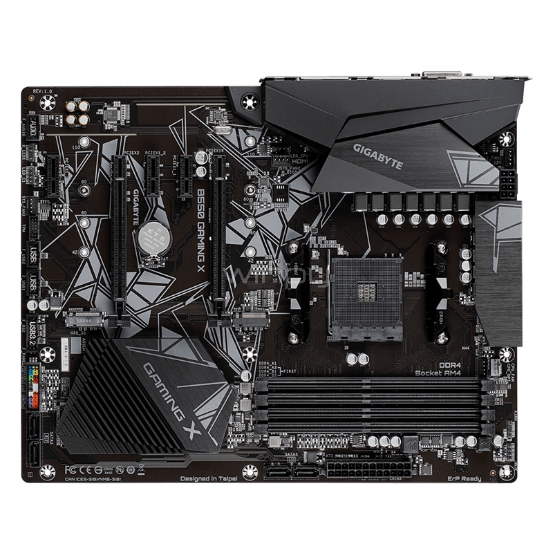 Placa Madre Gigabyte B550 GAMING X (AM4, DDR4, 2133/4400 MHz, M.2, RGB, ATX)