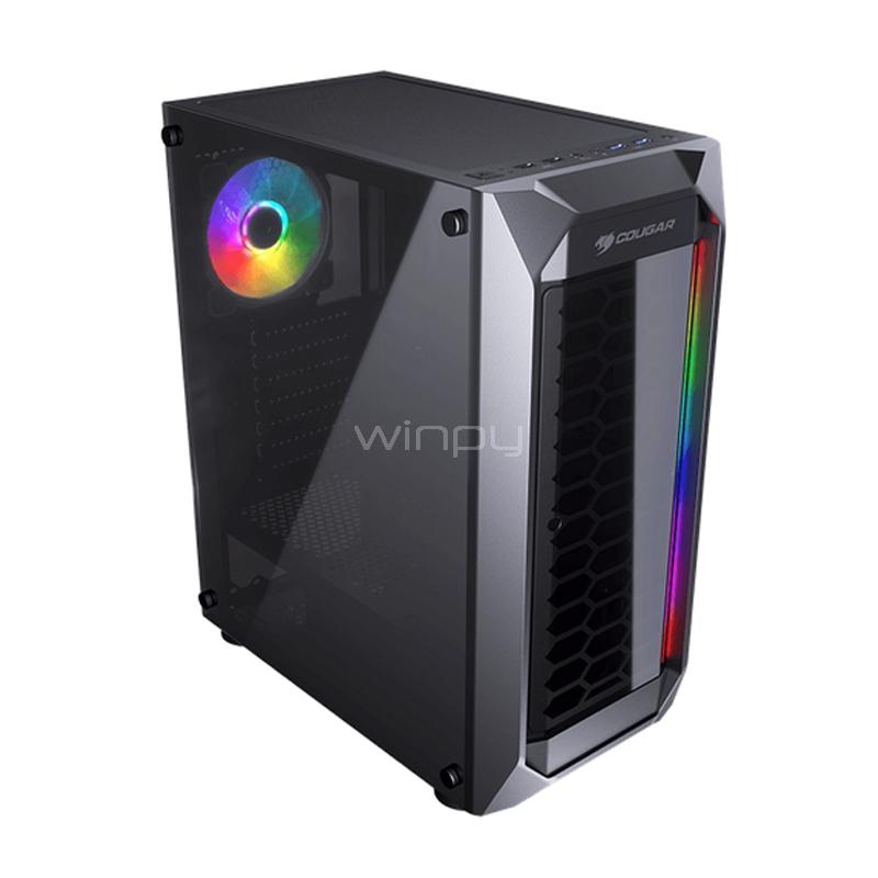 Gabinete Cougar MX410 (ATX, Ventana Acrílica, Sin Fuente, Negro)
