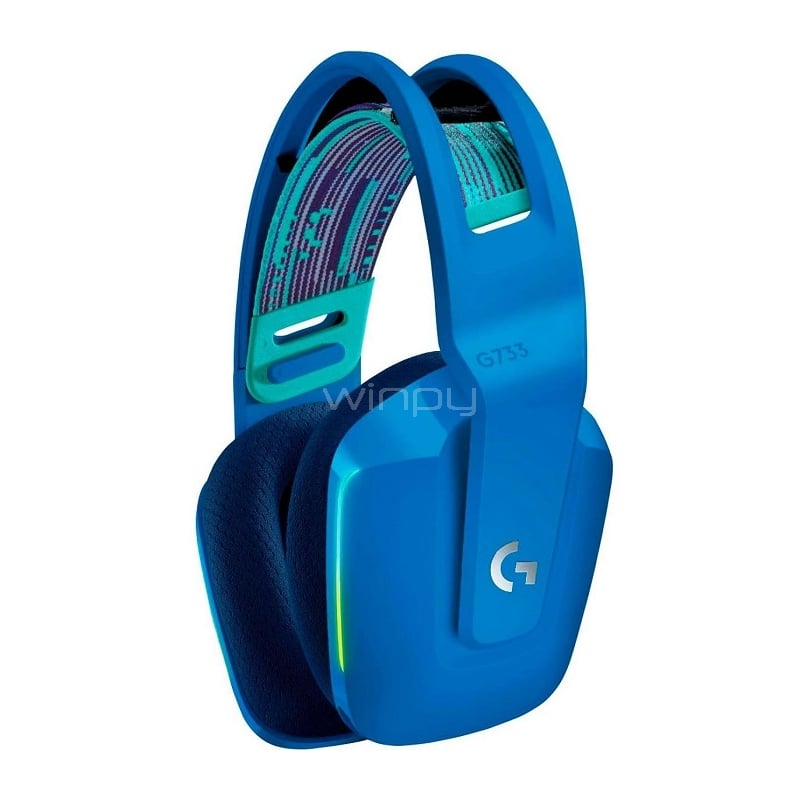 Audífonos Gamer Logitech G733 LightSpeed Wireless (RGB, Dongle USB, Azul)