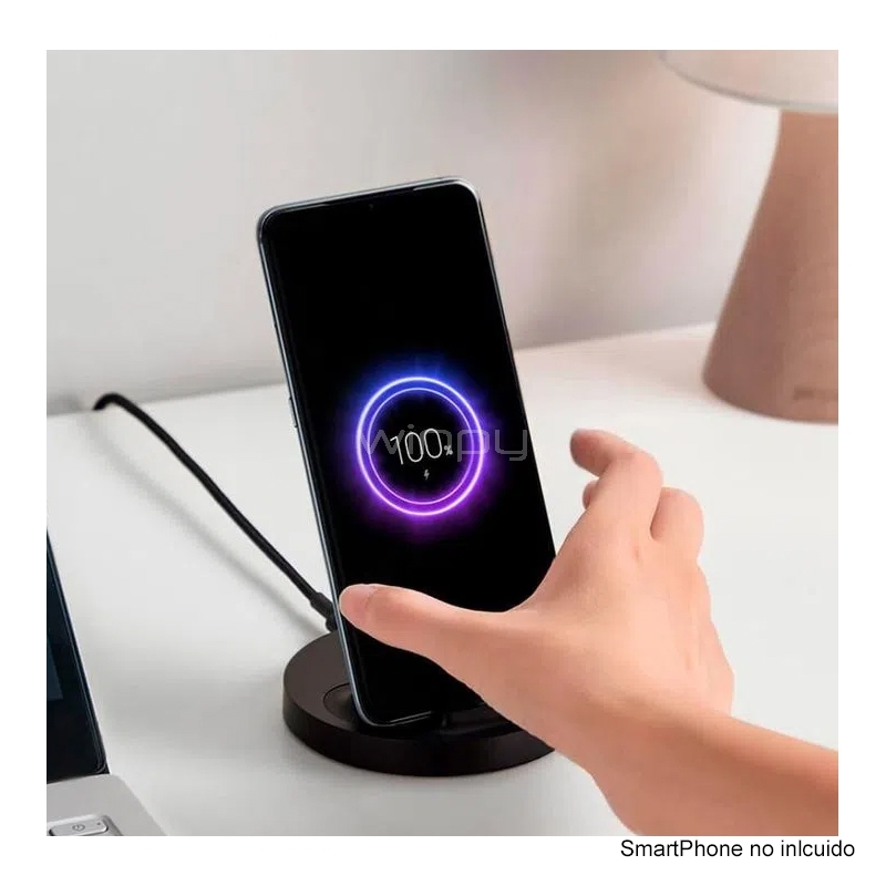 Cargador Xiaomi Mi Wireless Charging Stand de 20W (Inalámbrico, Negro)