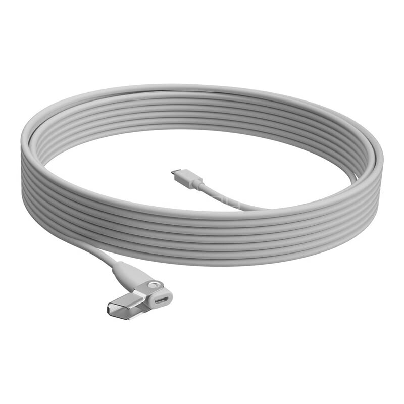 Cable de Extensión Logitech para Micrófono Rally Bar (10 Metros, Negro)