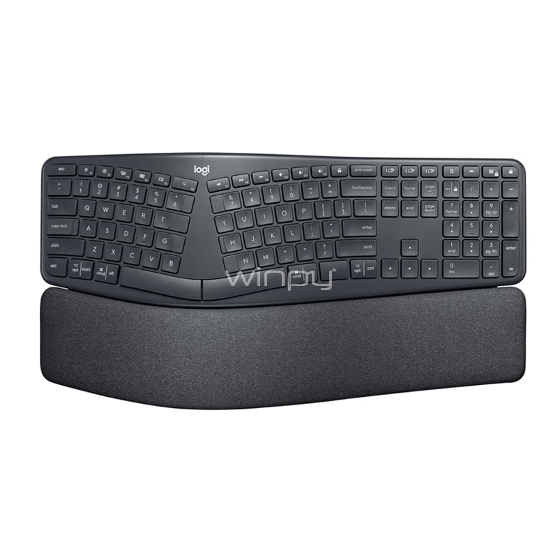 Teclado Logitech Ergo K860 (RF Wireless + Bluetooth, Negro)