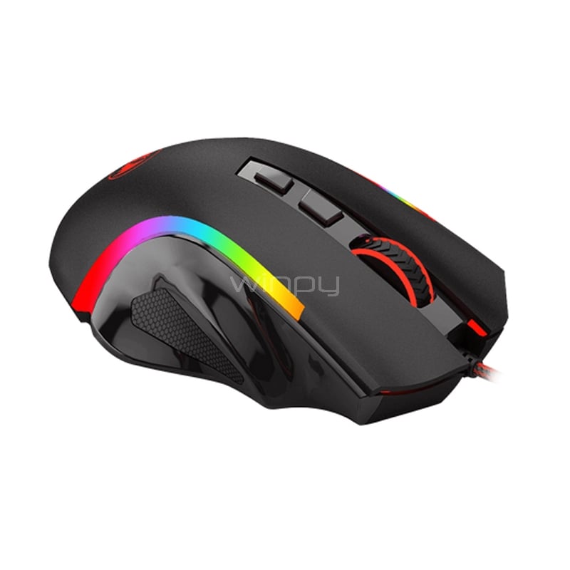 Mouse Gamer Redragon M607 GRIFFIN (USB, 7200 DPI, RGB, Negro)