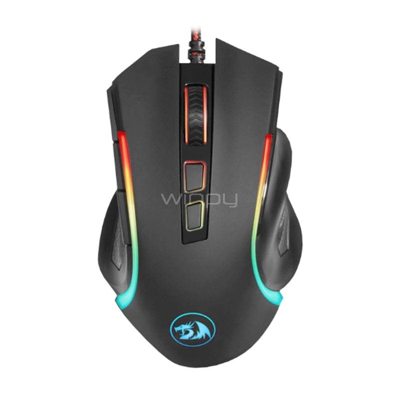 Mouse Gamer Redragon M607 GRIFFIN (USB, 7200 DPI, RGB, Negro)