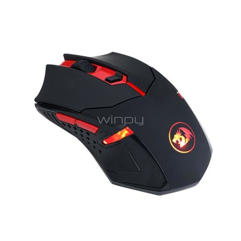 Kit Gamer Redragon Mouse M601+ MousePad (Receptor USB, 2400dpi, Negro/Rojo)