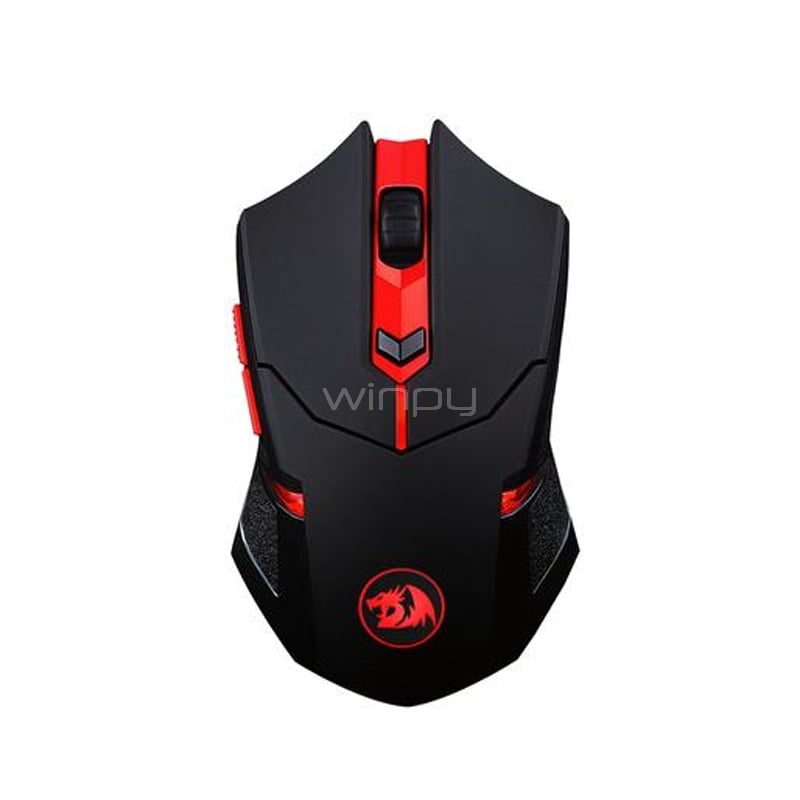 Kit Gamer Redragon Mouse M601+ MousePad (Receptor USB, 2400dpi, Negro/Rojo)