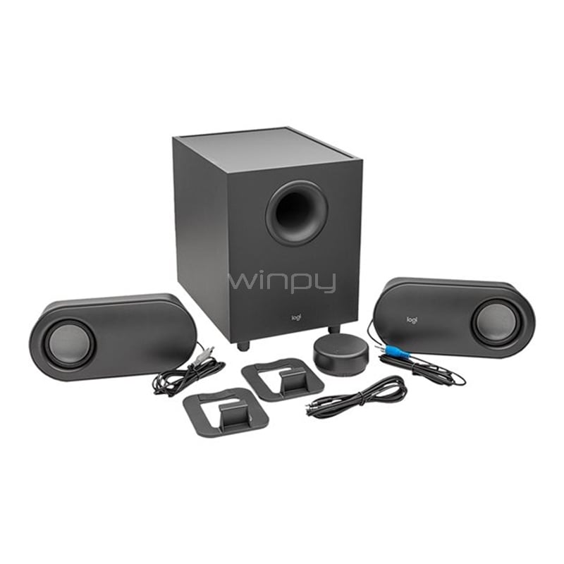Parlantes y Subwoofer Logitech Z407 de 40watts (Bluetooth+Jack 3.5mm, Gris)