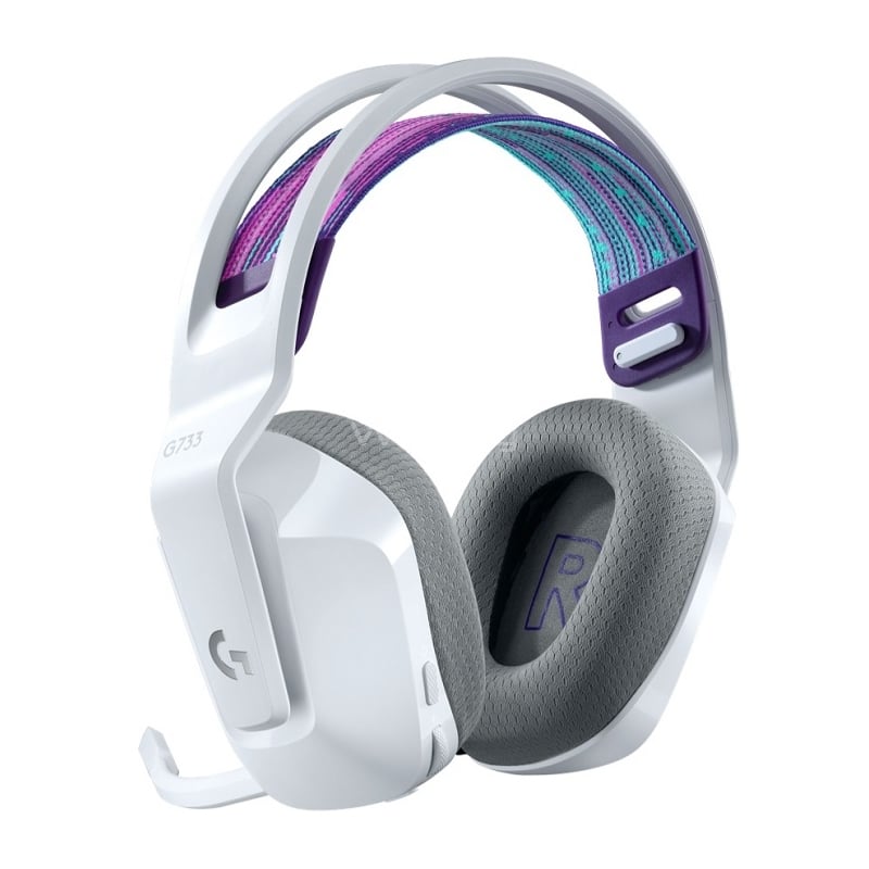 Audífonos Gamer Logitech G733 LightSpeed Wireless (RGB, Dongle USB, Blanco)