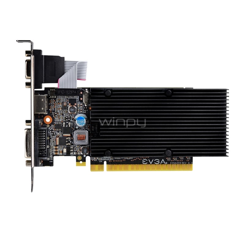 Tarjeta gráfica EVGA Nvidia GeForce 210 de 1GB DDR3 (Perfil Bajo)