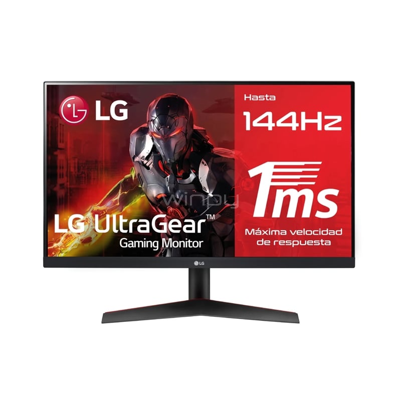 Monitor Gamer LG UltraGear de 24“ (IPS, Full HD, 144Hz, 1ms, DP+HDMI, FreeSync)