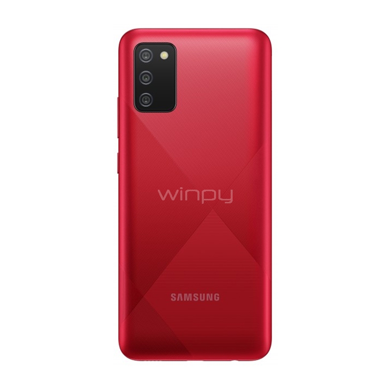 Celular Samsung Galaxy A02s de 6.5“ (OctaCore, 3GB RAM, 32GB Internos, Rojo)
