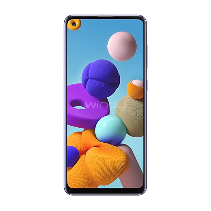 Celular Samsung Galaxy A21s de 6.5“ (OctaCore, 4GB RAM, 128GB Internos, Azul)