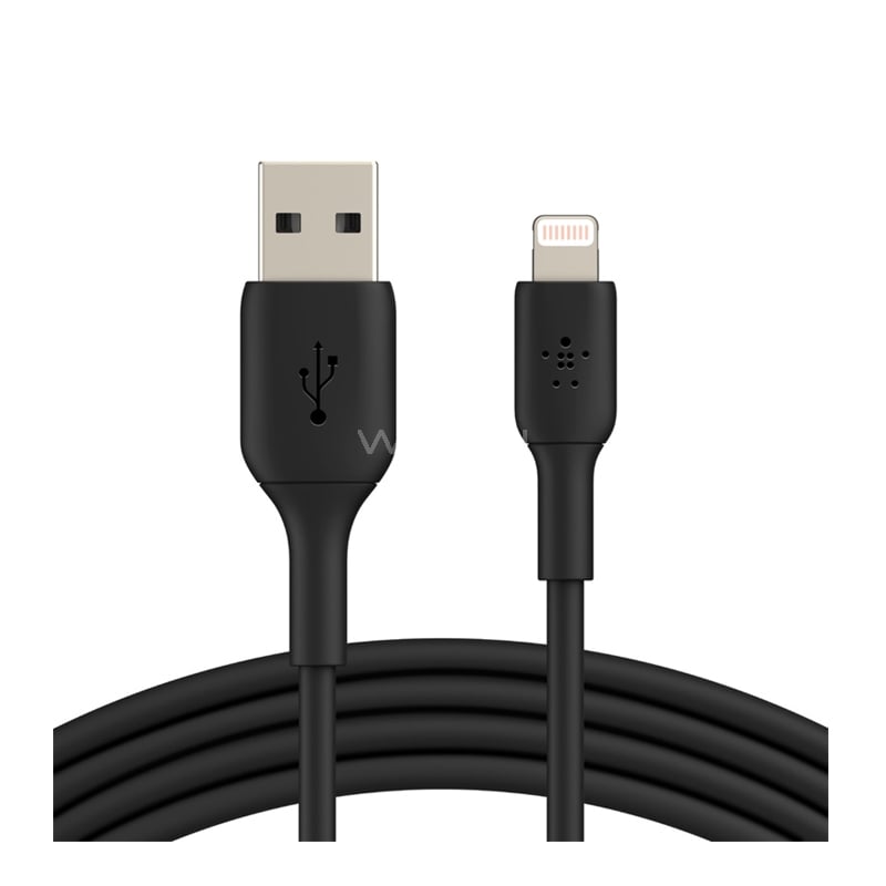 Cable Belkin de Lightning a USB-A (1.0 Metro, Negro)