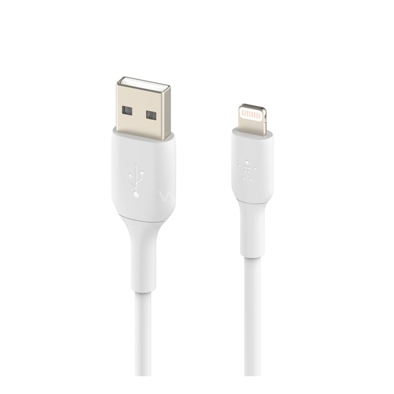 Cable Belkin de Lightning a USB-A (1.0 Metro, Blanco)
