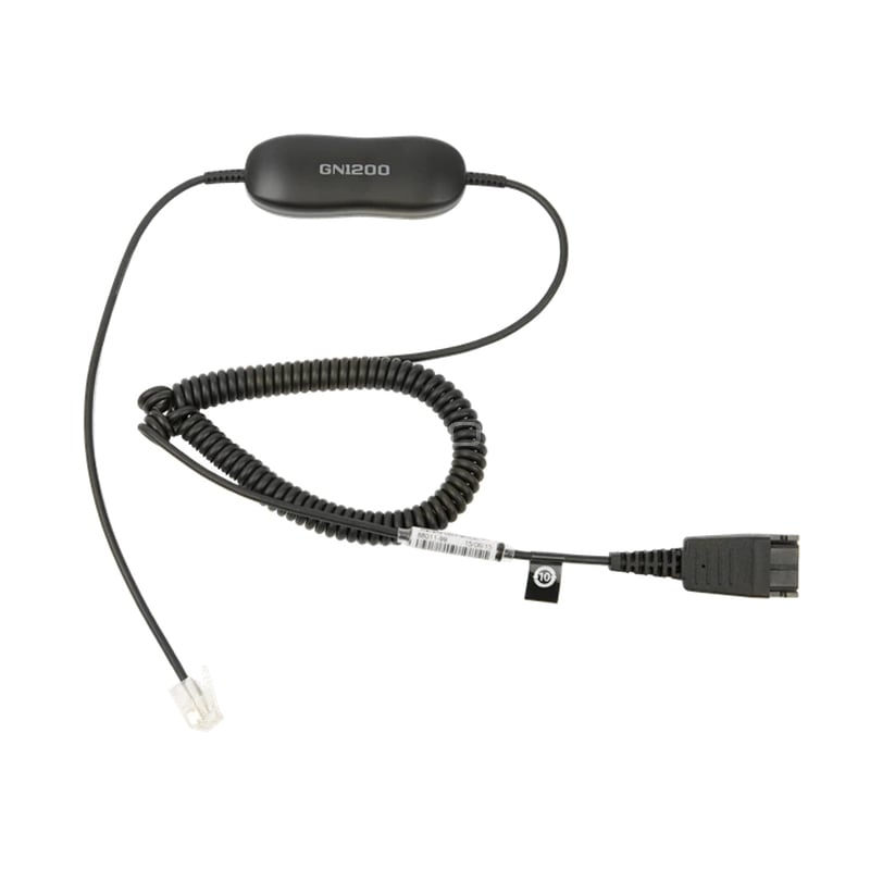 Cable Adaptador Jabra Gn1200 Desconexión Rápida a RJ-10 (Negro)
