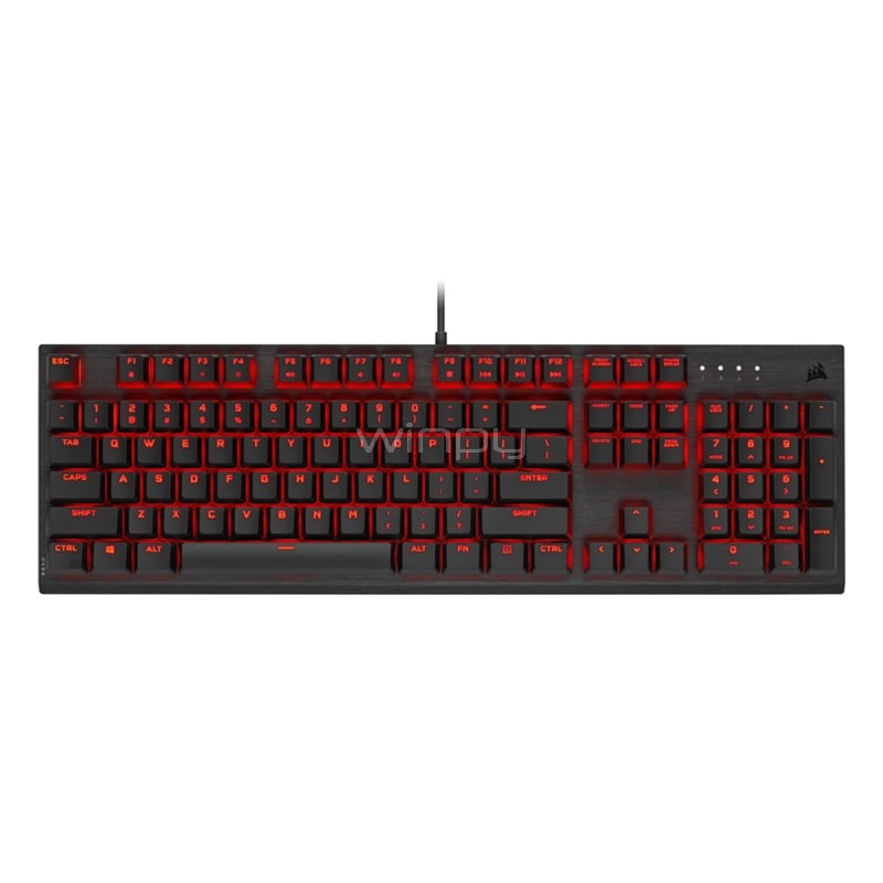 Teclado Mecánico Corsair K60 PRO (Switch Cherry Viola, Led Rojo, Español, Negro)