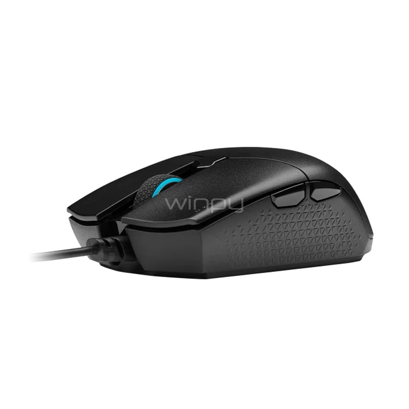 mouse gamer corsair katar pro ultra-ligero (sensor pixart, 12.400dpi, negro)
