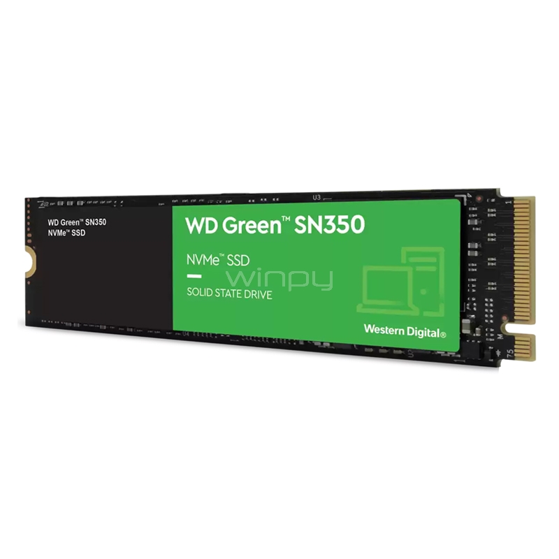 Unidad de Estado Sólido Western Digital Green SN350 de 240 GB (NVMe, M.2 2280, 900/2400 MB/s)