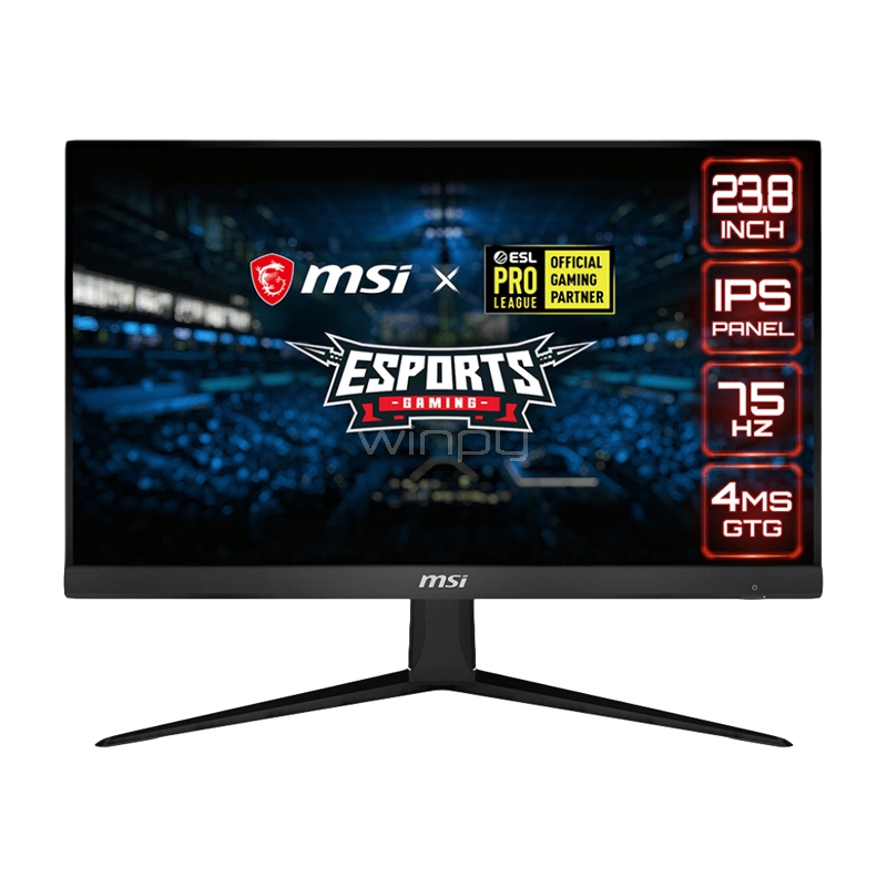 Monitor Gamer MSI Optix G241V de 23.8“ (IPS, Full HD, 75Hz, 4ms, DP+HDMI, FreeSync, Vesa)