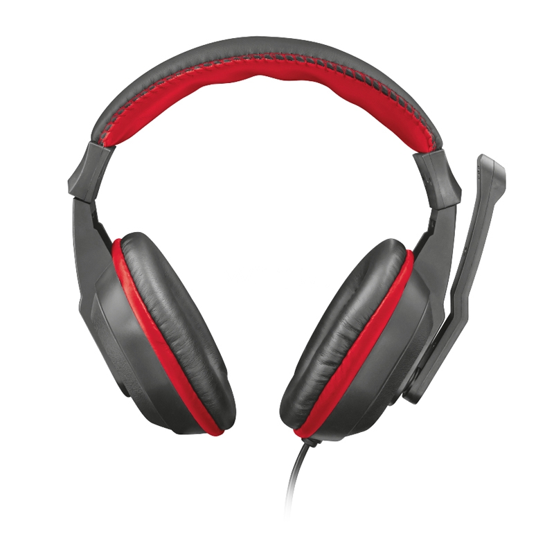 Audífonos Gamer Trust Ziva Headset (Jack 3.5mm, Negro/Rojo)