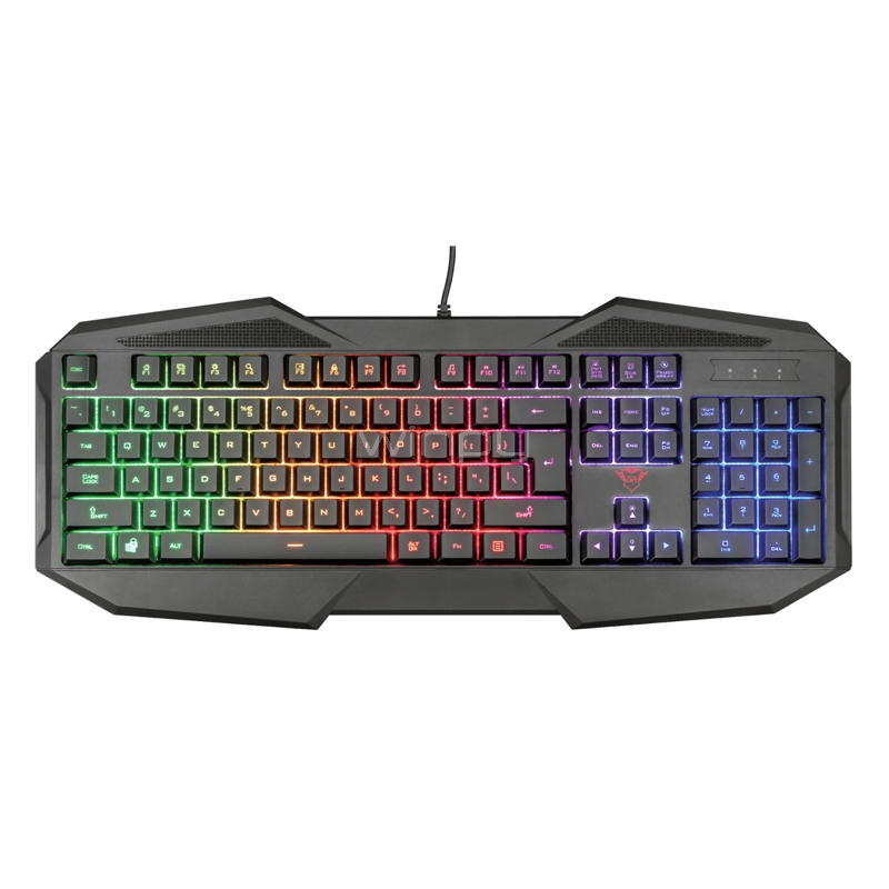 Teclado Gamer Trust GXT 830-RW Avonn (Membrana, Led RGB, Español
